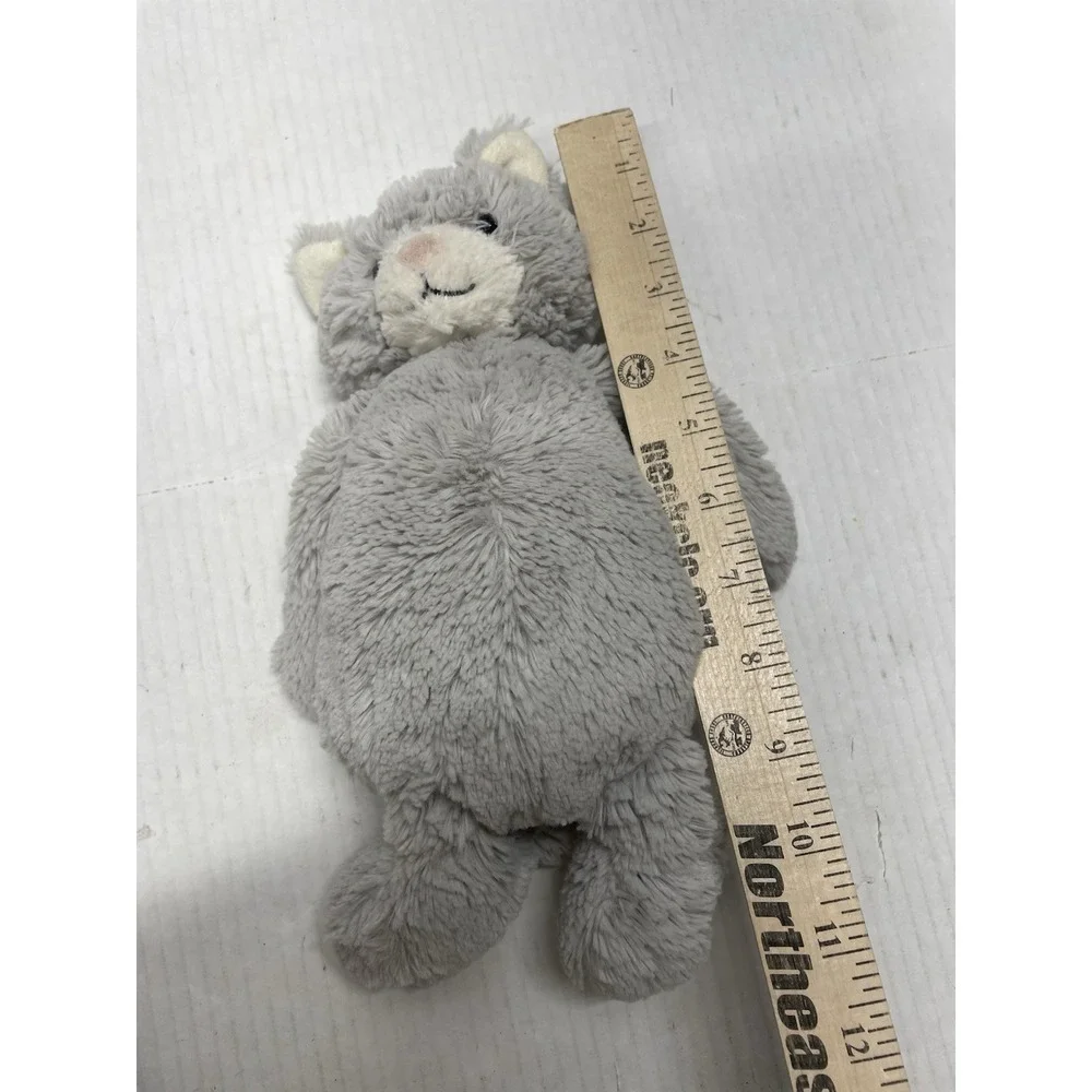 Jellycat London Retired Gray Bashful Kitten Kitty Cat White Face Plush 11